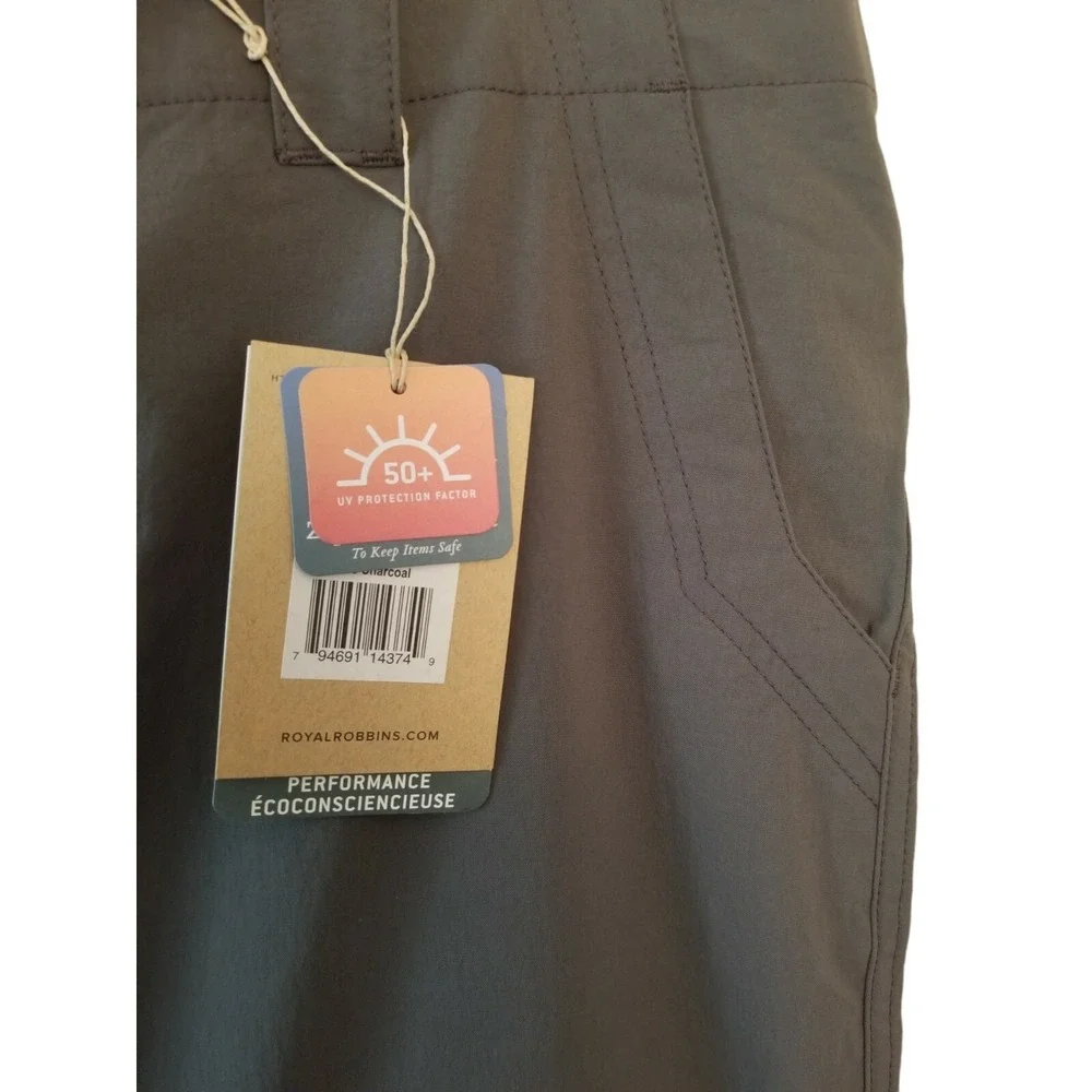 Royal robbins everyday traveler pants UPF 50 Charcoal MEN'S size 38x34